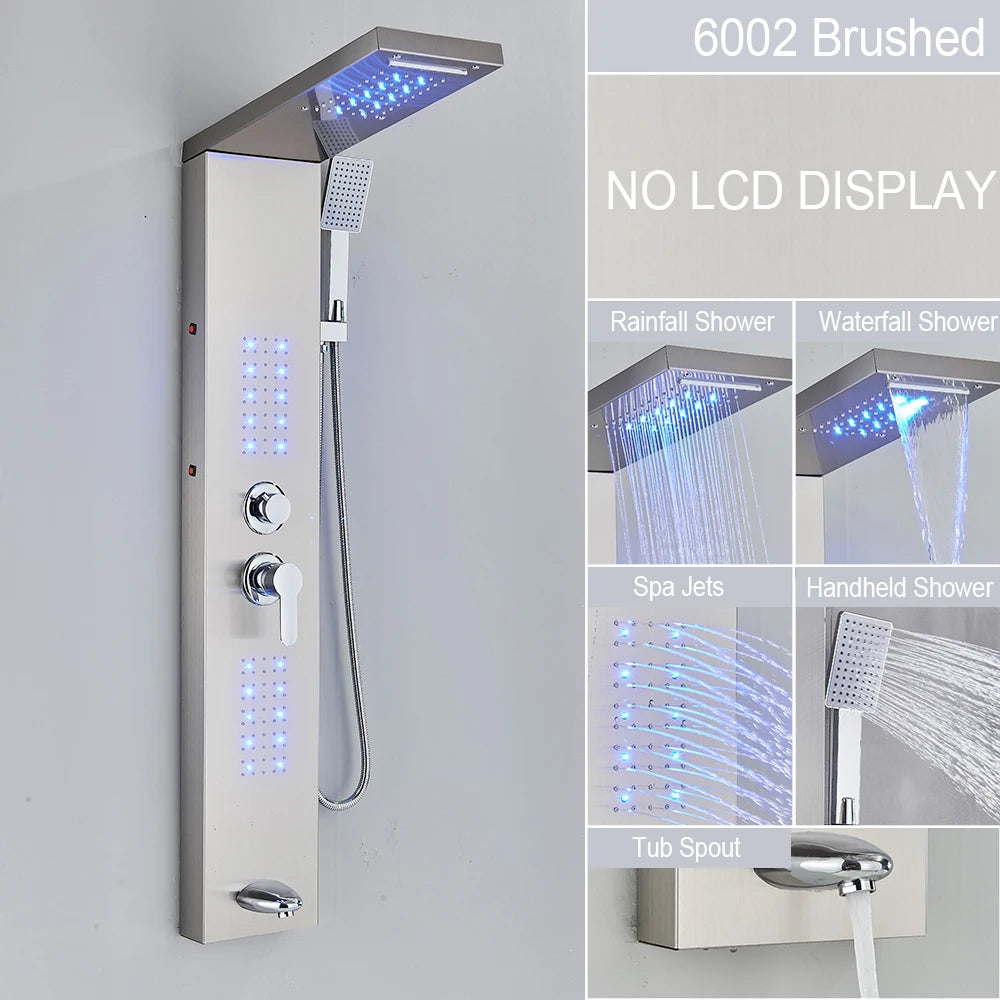 Bathroom Shower Panel LED Light Bathroom Faucet