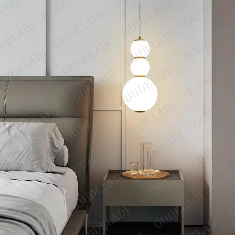 Nordic Glass Ball Hoist Hanging Lamp
