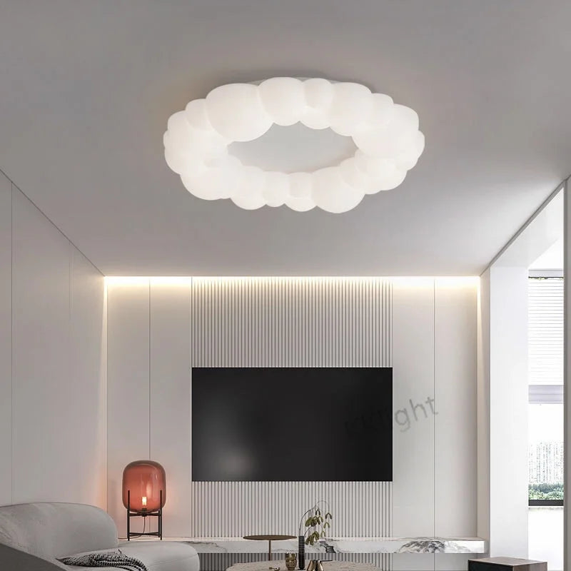 Nordic Creative Cloud Shades Pendant Lights Modern Ceiling Chandelier Living Room Bedroom Children's Room Decor LED Ceiling Lamp