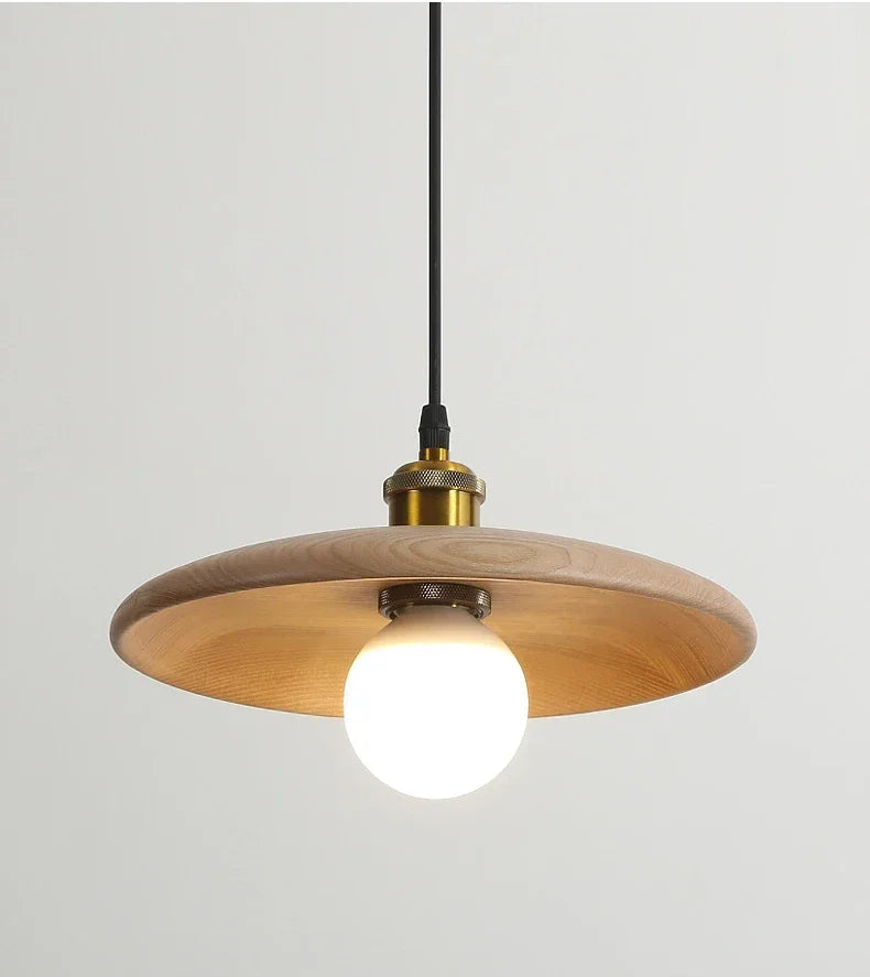 Nordic Solid Wood Pendant Light for Kitchen Island Dinning Room Retro Solid Wood Decorative Indoor Pendant Light Chandelier