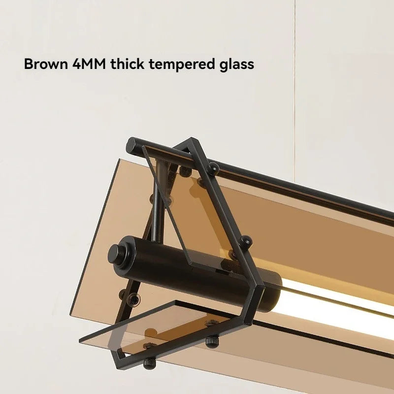 Nordic Led Long Tube Glass Pendant Lights