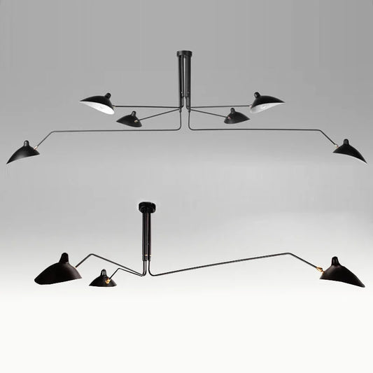 Nordic Retro Multi heads Pandent Lamp Simple Design Ceiling  Postmodern Home Lighting Living Room Led Luminaire