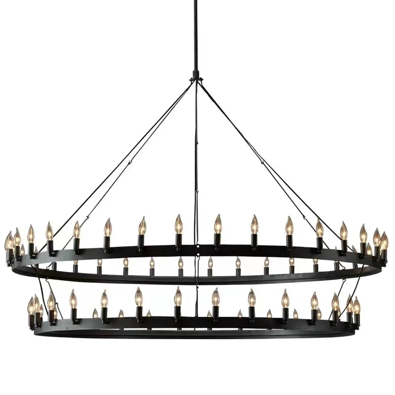 American Retro Iron Double Pendant Lamp