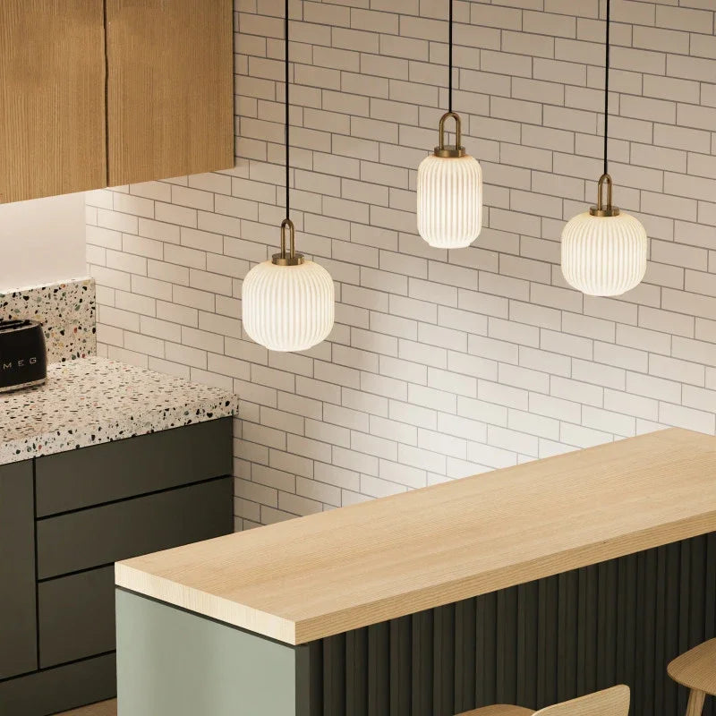 Glass Pendant Light Japanese Lamp