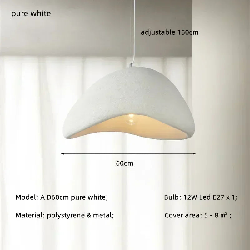 Japanese Wabi-sabi Style Living Room Chandeliers Dining Room Bar Lights Nordic Designr Curve Pendant Lights LED Home Decoration