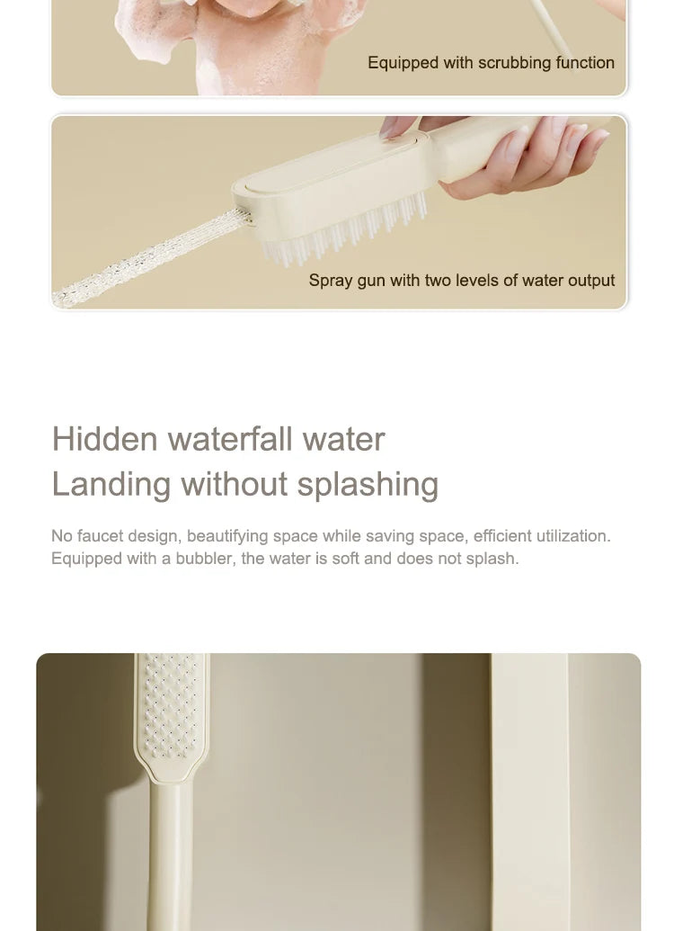 Milk White Shower Thermostat Shower Set Home Digital Display Shower Fine Copper Bath Pressurized Bathroom Shower Nozzle