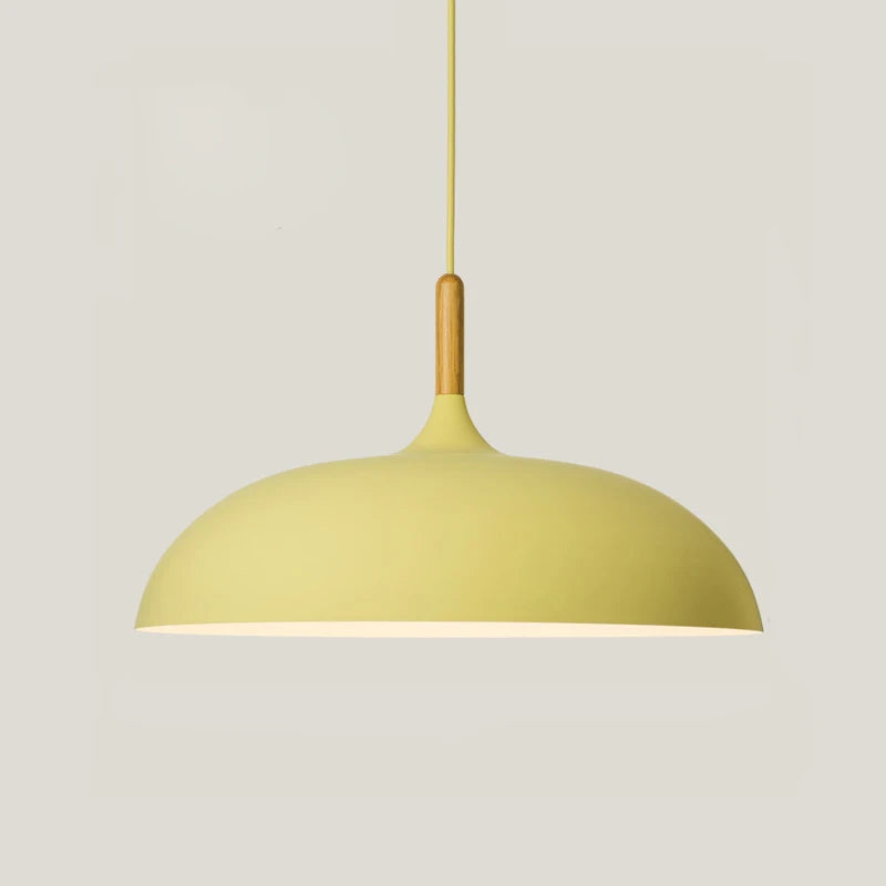 Minimalist Wood & Aluminum Modern Pendant Lamps