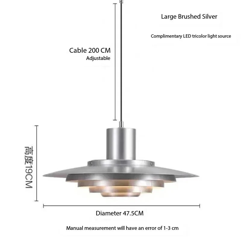 Danish Multi-Layer Flying Saucer Pendant Light