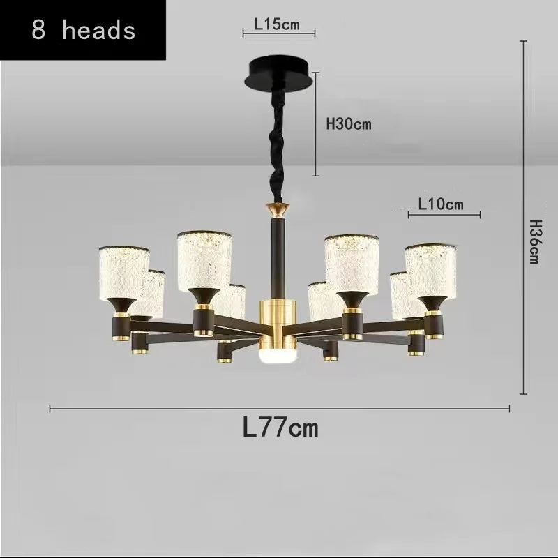 Nordic LED Luxury Living Room in Gold and Black