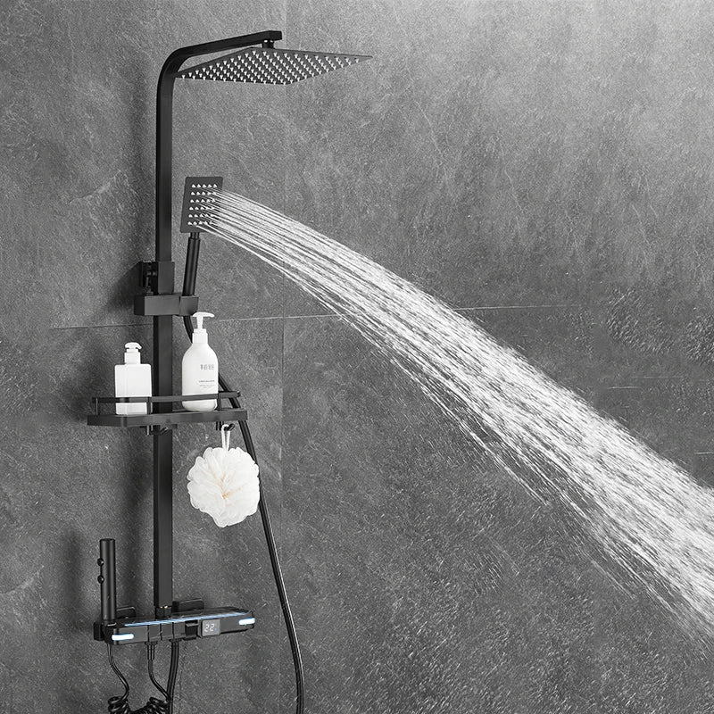 Brass Shower Faucet Thermostatic Digital Display Bathroom Faucet Set Bathroom Shower Shower Systerm Thermostatic Sanitary Shower