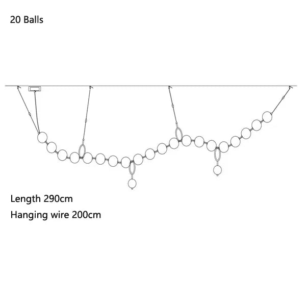 Necklace Glass Ball Pendant Hanging Light