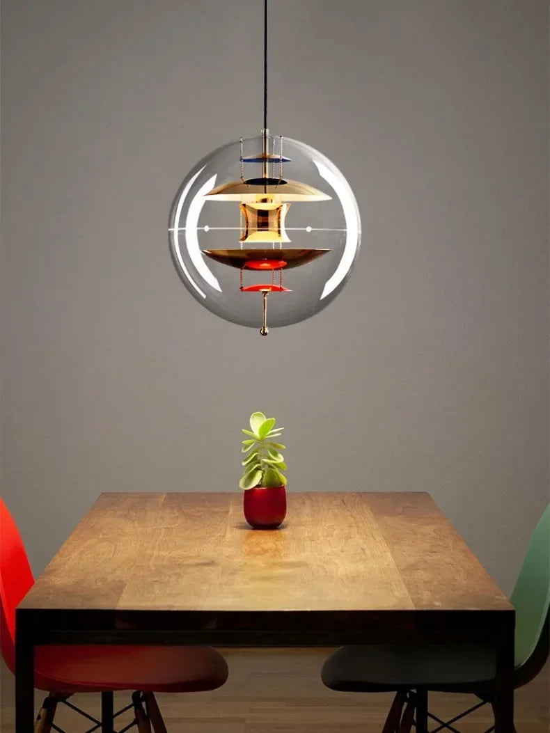 Danish Personality Spherical Planet Lamp Creative Nordic Cafe Tea Restaurant Bar Designer Chandelier