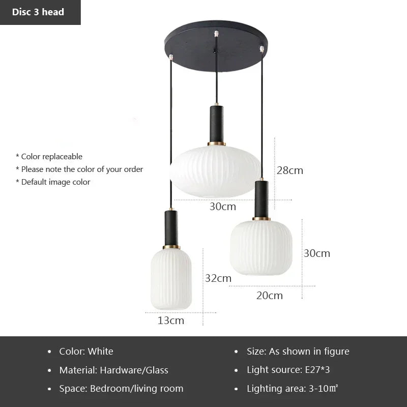 Nordic Restaurant Pendant Lights Glass Pendant Light For Living Dinning Room Lamp Simple Bedside Lustre LED E27 pendant Lighting