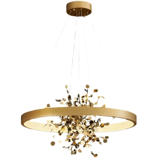 Luxury Modern Minimalist Creative Gold Copper Living Room Chandelier
