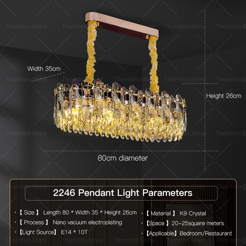 Modern 2-Tier Luxury Crystal Chandelier