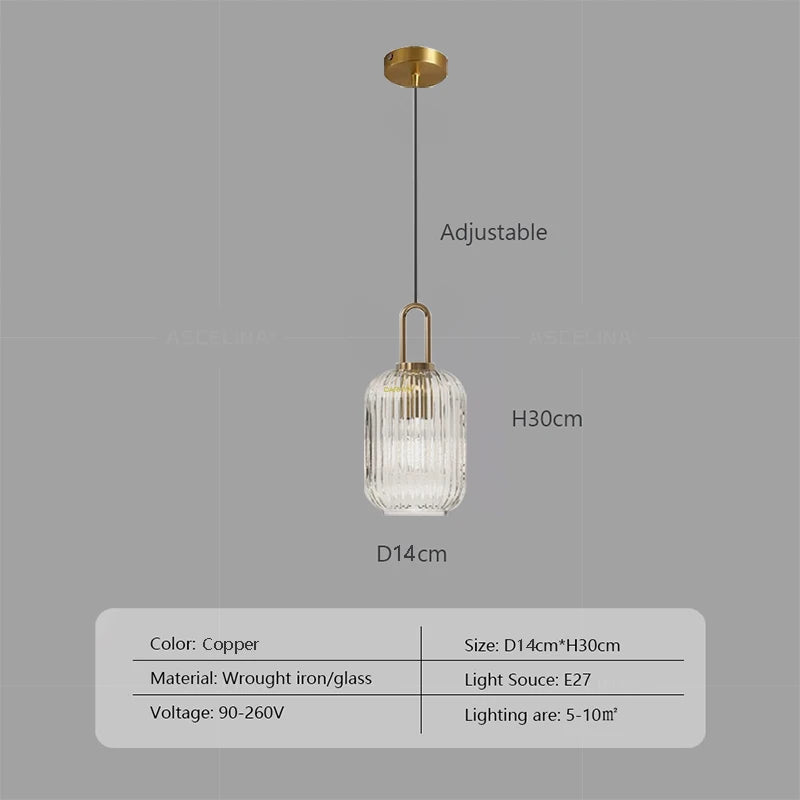 Glass Pendant Light Japanese Lamp