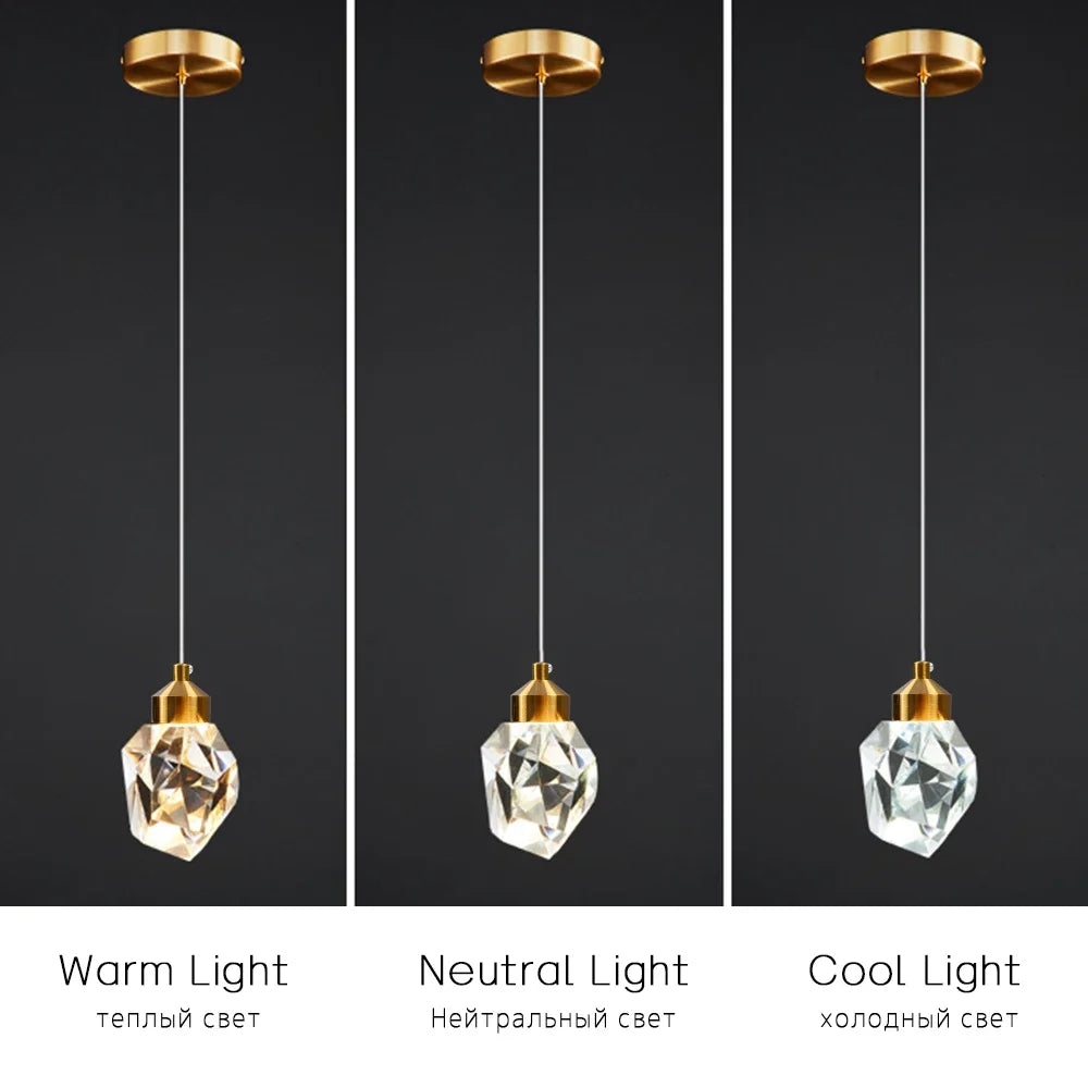 Nordic LED Crystal Hanging Lamp