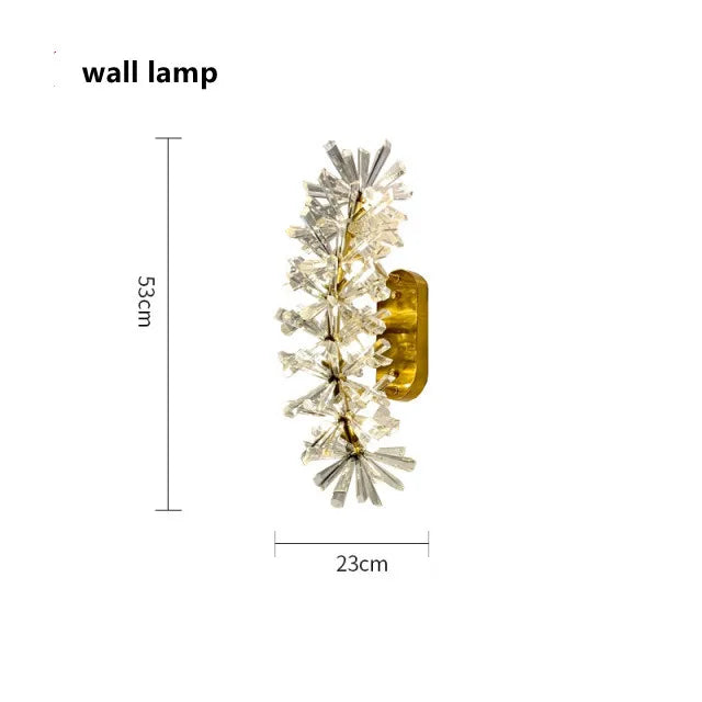 Modern lustre Flower Crystal Chandelier Nordic Luxury Hanging Lamp Indoor Lighting Home Decor For Living Room Bedroom Restaurant