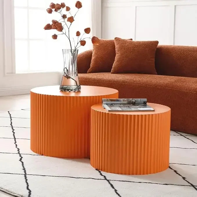 Round Nesting Coffee Table Set