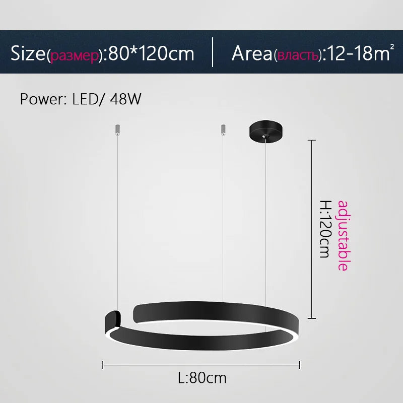 Nordic Ring LED Pendant Lamp Dimmable