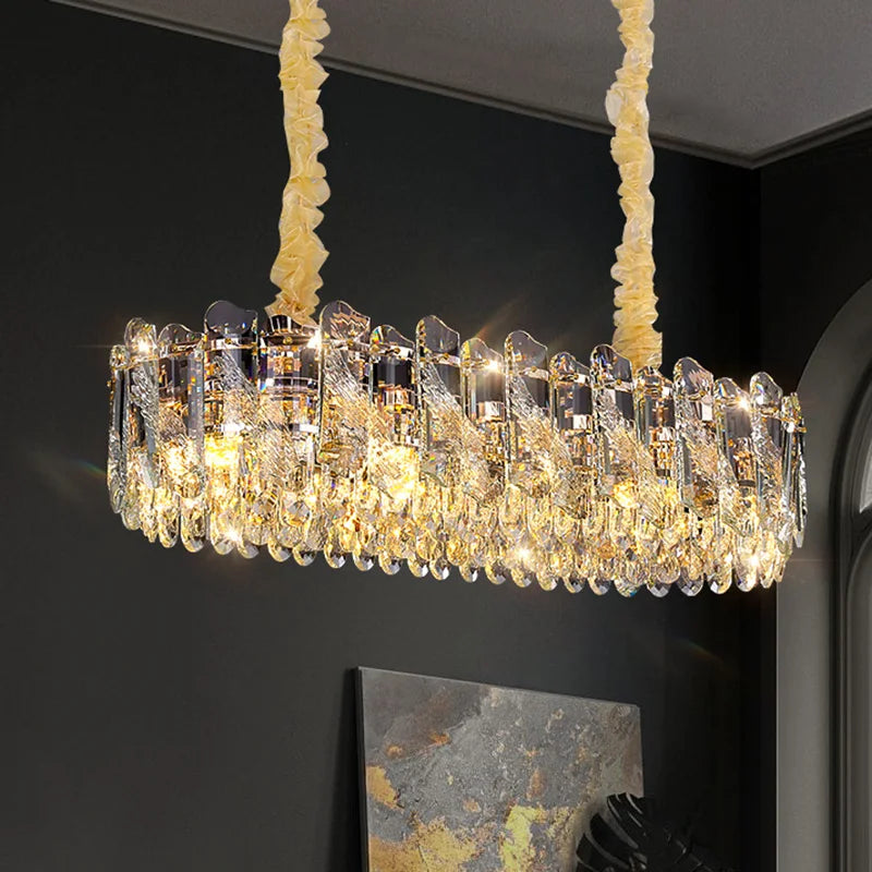 Modern 2-Tier Luxury Crystal Chandelier