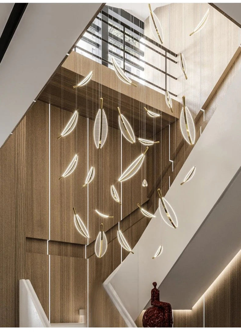 Luxury Modern Minimalist Leaf Art Chandelier