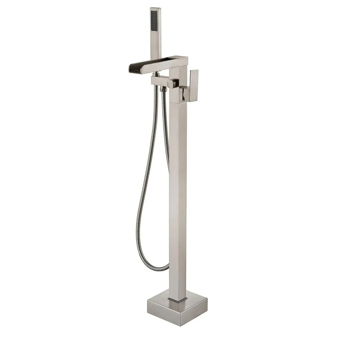 Luxury Matte Black Bathtub Faucet Freestanding Bathroom Tub Faucet  6 Types Spout Floor Mounted Bath Shower Mixer Tap