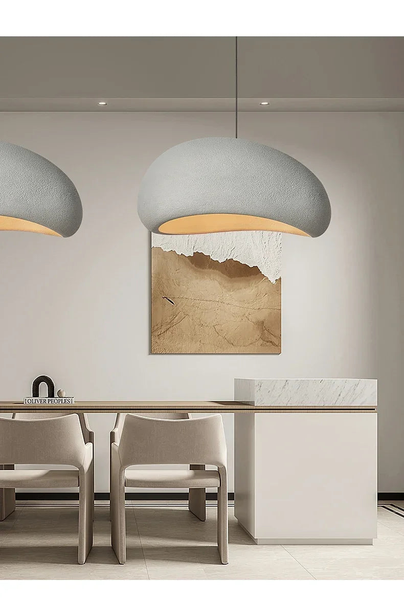 Japanese Wabi-sabi Style Living Room Chandeliers Dining Room Bar Lights Nordic Designr Curve Pendant Lights LED Home Decoration
