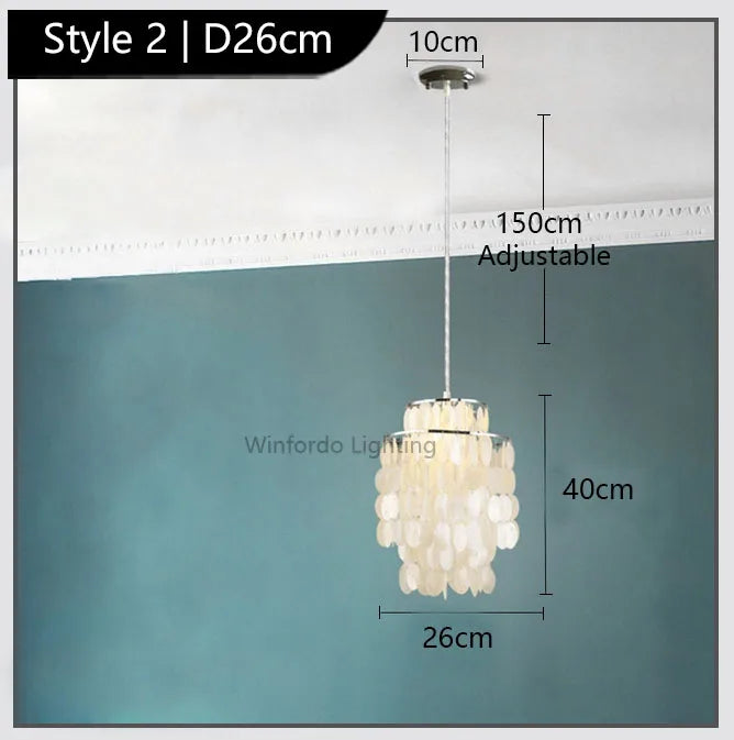 Luxury Shell Chandelier in Gold / Chrome