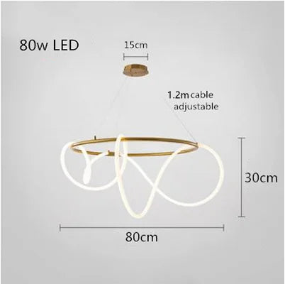 Nordic LED Long Hose Chandelier