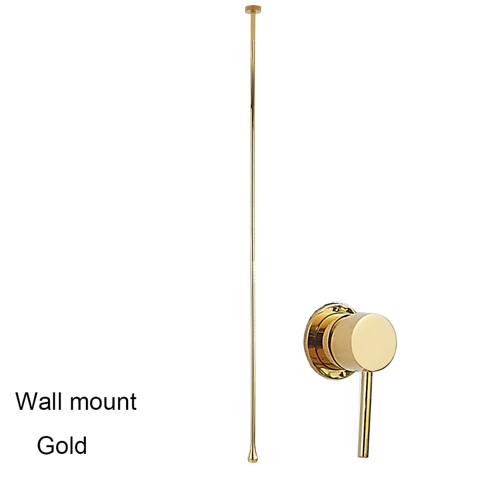BAKALA Water Drop Hang Ceiling Faucet Bathroom Basin Bathtub Tap Solid Brass  Hot Cold Water Sink Mixer Tub Hardware