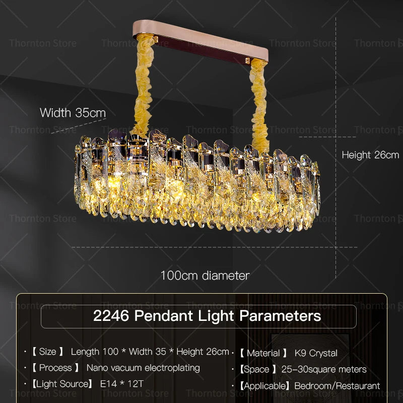 Modern 2-Tier Luxury Crystal Chandelier