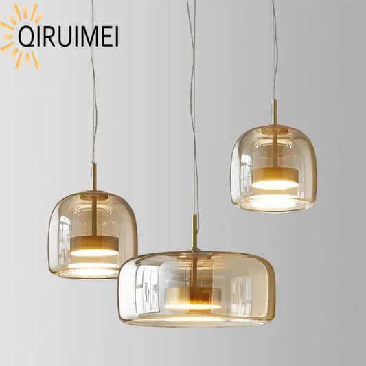 Modern Nordic Crystal LED Pendant Lights Living Room Home Decor Hanging Lamp Ceiling Light Fixture Living Dining Room Chandelier