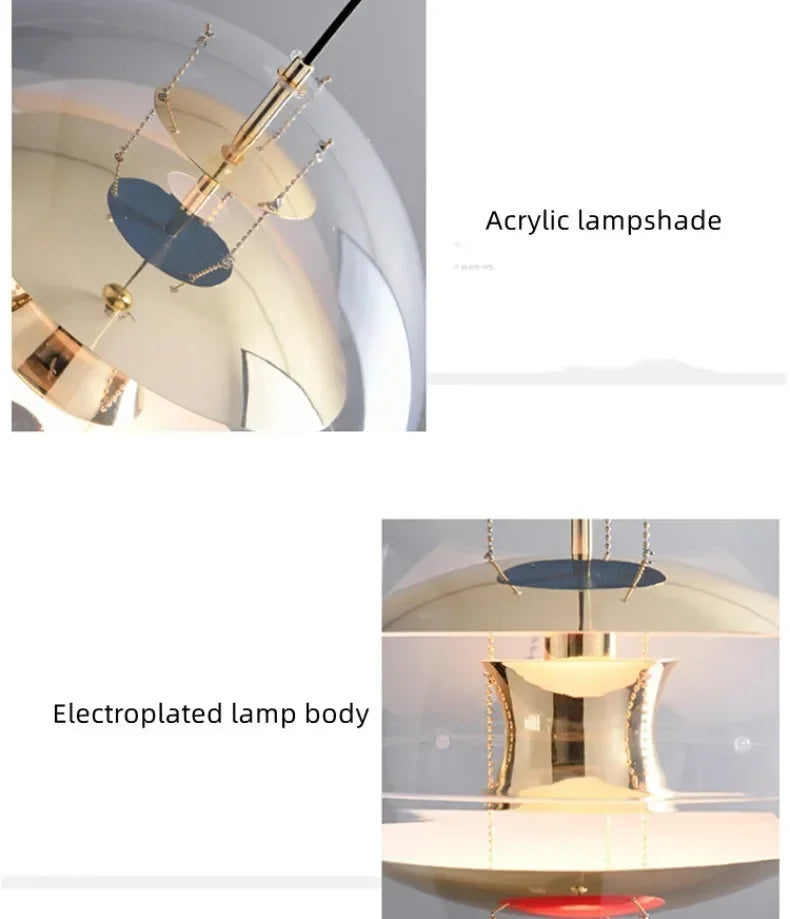 Danish Personality Spherical Planet Lamp Creative Nordic Cafe Tea Restaurant Bar Designer Chandelier
