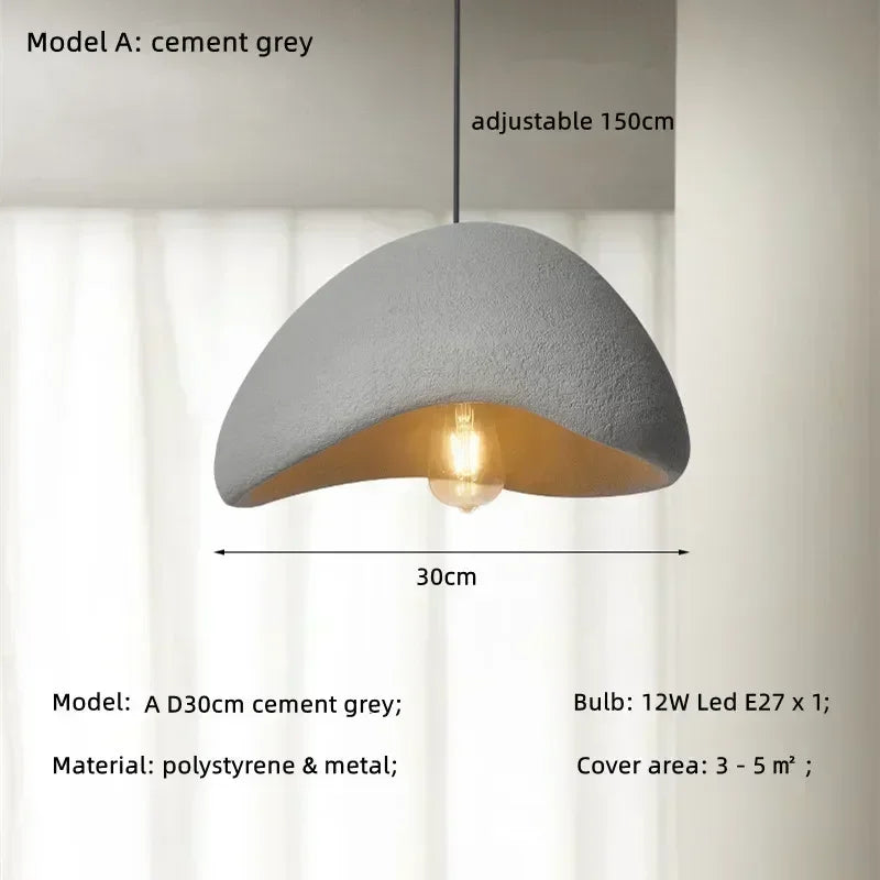 Japanese Wabi-sabi Style Living Room Chandeliers Dining Room Bar Lights Nordic Designr Curve Pendant Lights LED Home Decoration