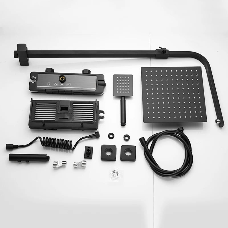 Brass Shower Faucet Thermostatic Digital Display Bathroom Faucet Set Bathroom Shower Shower Systerm Thermostatic Sanitary Shower