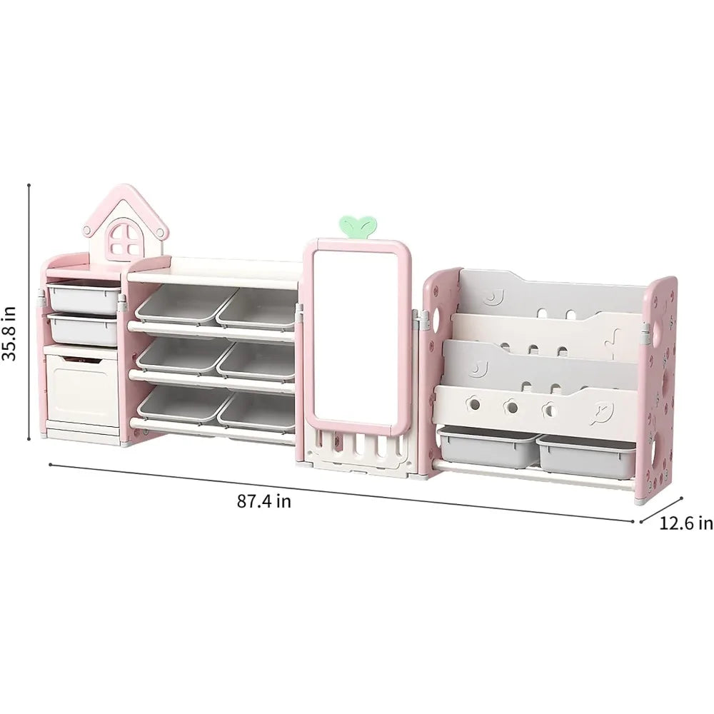 Kids Multifunctional Toy Storage Organizer 3-Tier Bookshelf