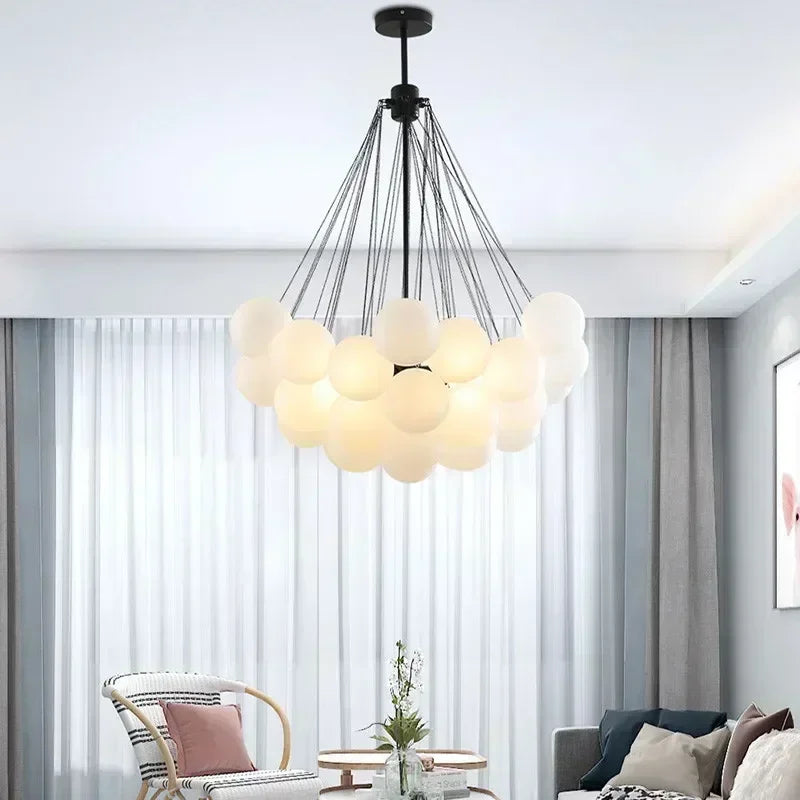 37 Glasses Bubble Nordic Frosted Chandeliers