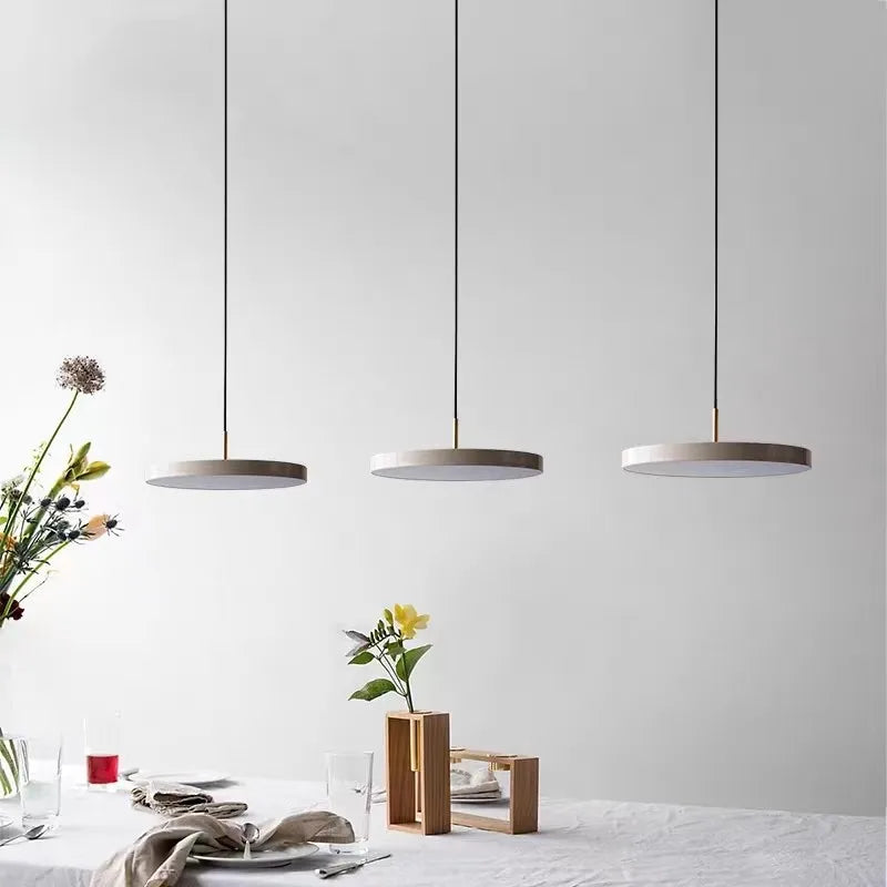Modern minimalist pendant light LED Disc Lights Study Decor replica design lamp For Bedroom Living Room Office home design light