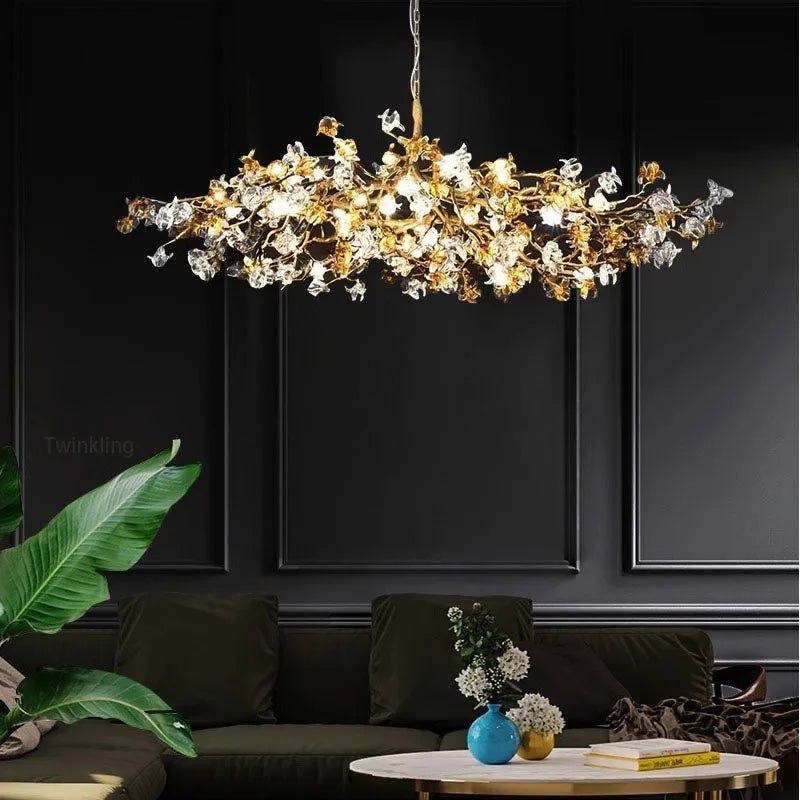 Coppe Ceiling Crystal Branch Chandeliers