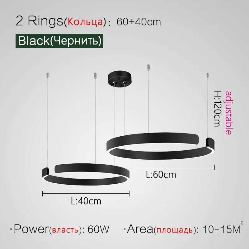 Nordic Ring LED Pendant Lamp Dimmable