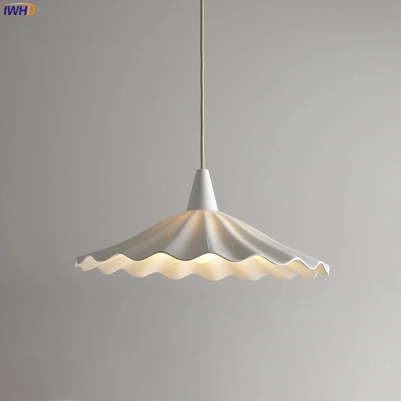 30cm Japanese Style White Ceramic LED Pendant Lights