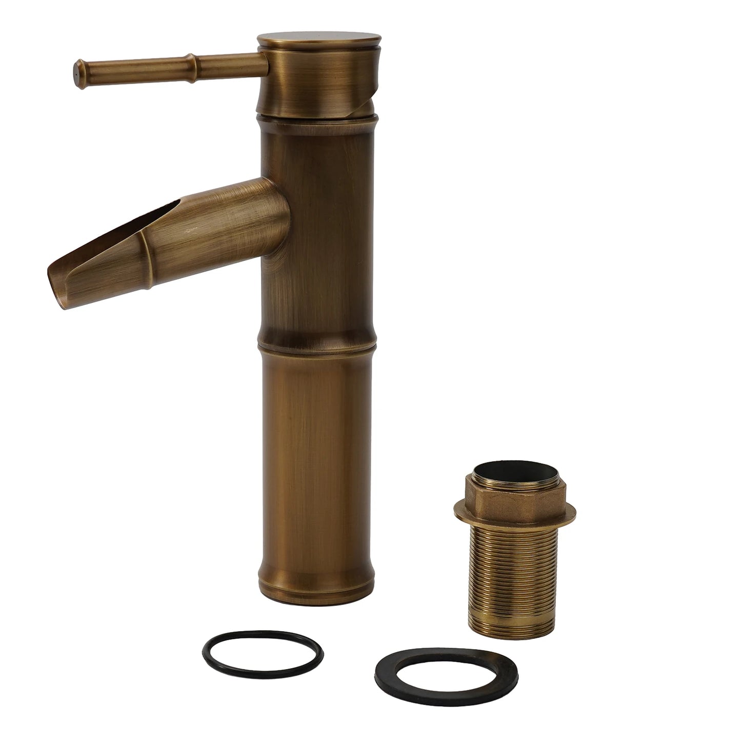 Basin Faucet Antique Brass Bamboo Shape Faucet Sink Mixer Faucet Single Handle Filter Impurities Kitchen Bathroom Accessories