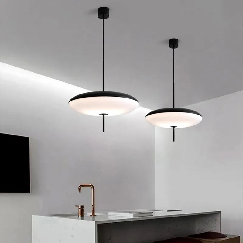 50cm Black+White Modern Flying Saucer Pendant Light
