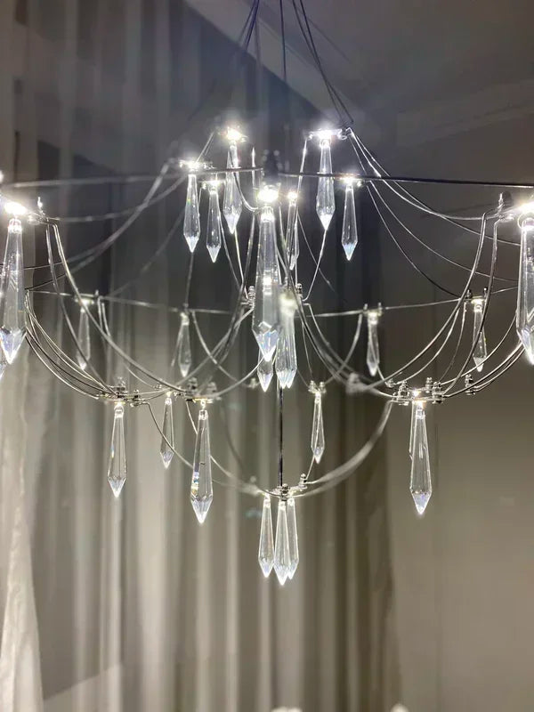 New Light Cube Gypsy Firefly Crystal Chandelier Advanced Sense Empty Living Room Light