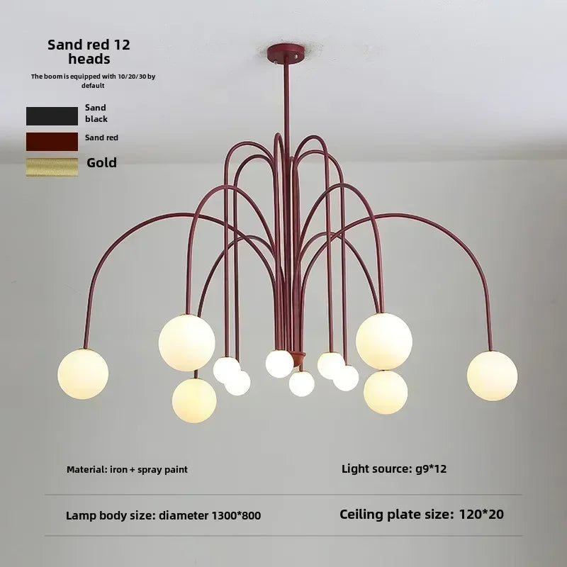 Nordic Retro LED Iron Ceiling Chandelier
