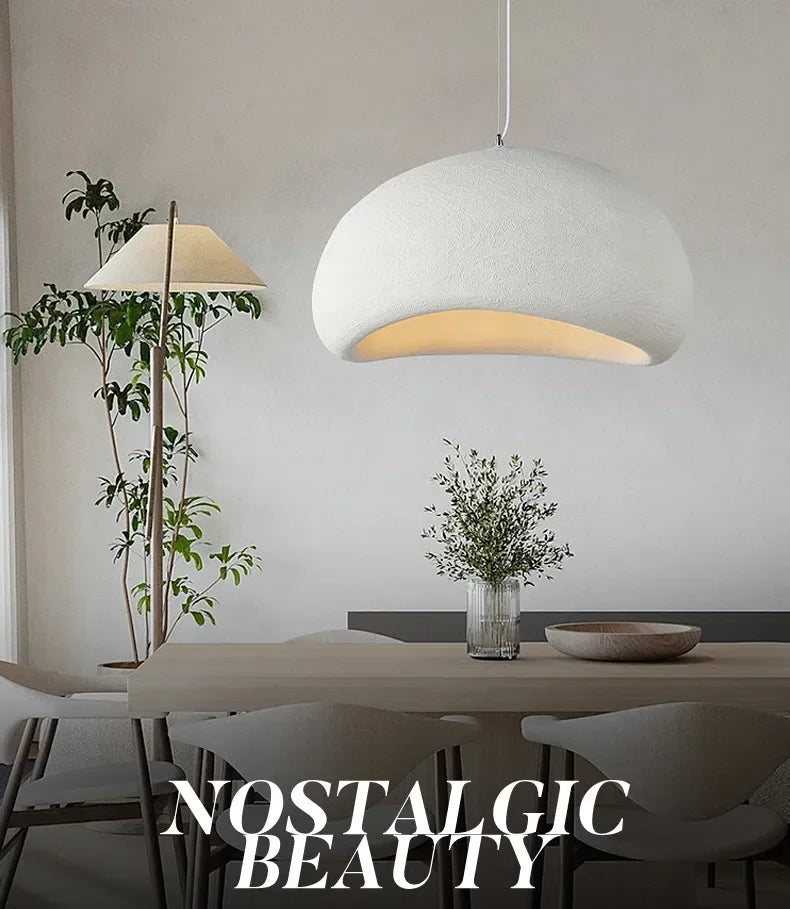 Japanese Wabi-sabi Style Living Room Chandeliers Dining Room Bar Lights Nordic Designr Curve Pendant Lights LED Home Decoration