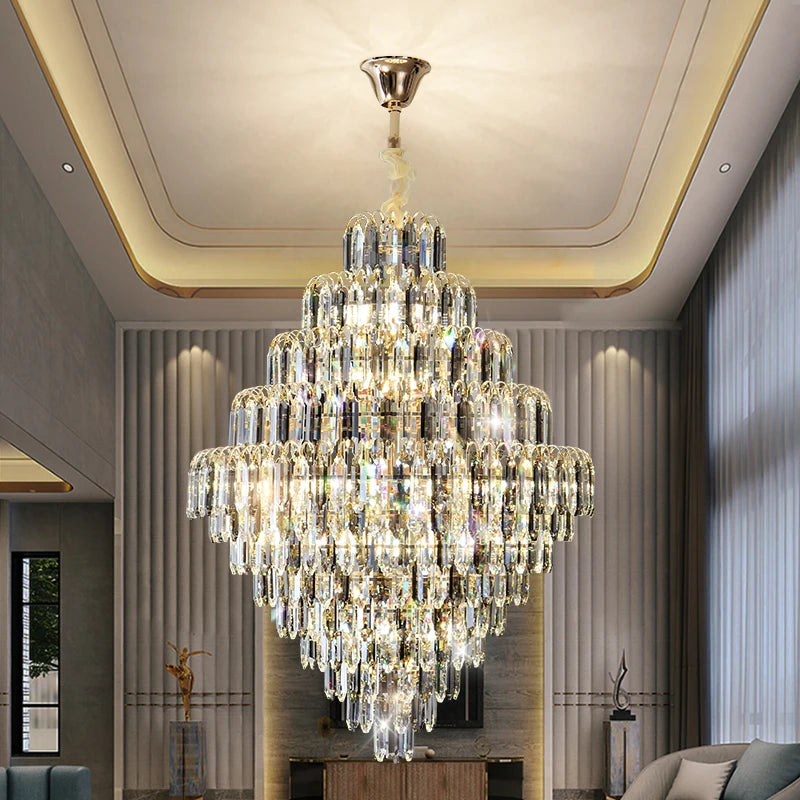 Designer LED Tiered Light Luxury Chandelier