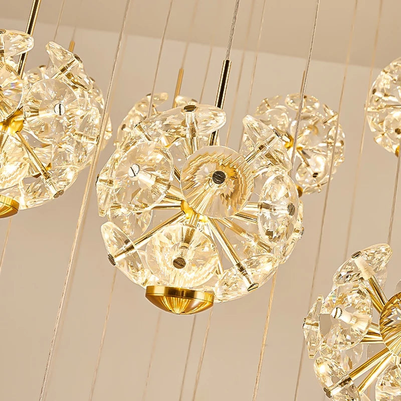 Modern Spiral Crystal Chandelier
