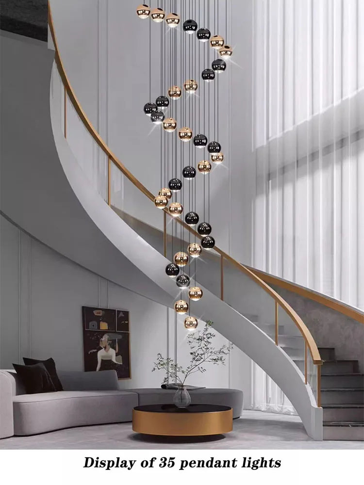Pendent Lamp Stairs Chandelier lighting Living room Modern Pendant Lights for Kitchen Island Lustre stairs Hanging Ceiling Lamp